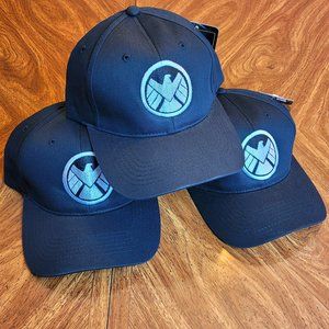 MARVEL SHIELD CAPS BUNDLE (*SMALL FLAWS*) - 3 Adjustable Size Hats